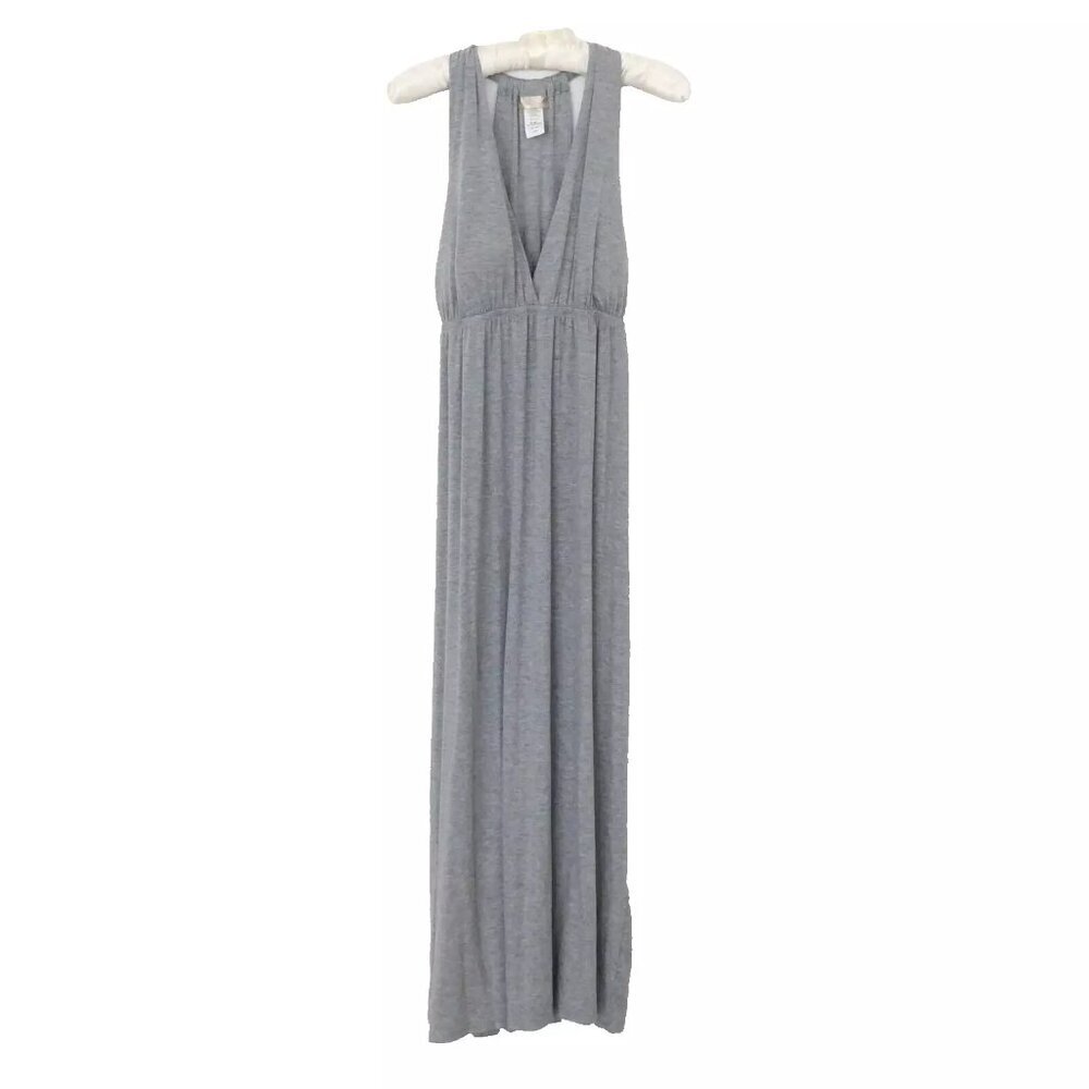 Mon Amie Gray Halter Maxi Dress Size Medium - Picture 3 of 6